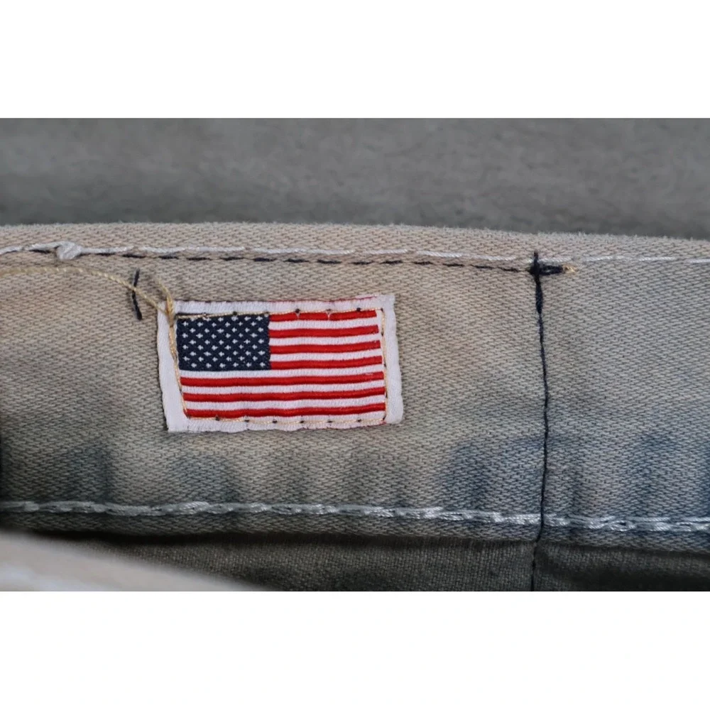 True Religion Shorts Mens 37‎ Blue Denim Bermuda Distressed 12in Inseam